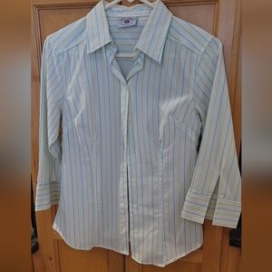 Women's Striped Button-Up Shirt